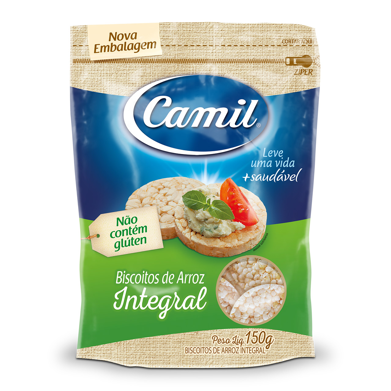 Biscoito de arroz integral